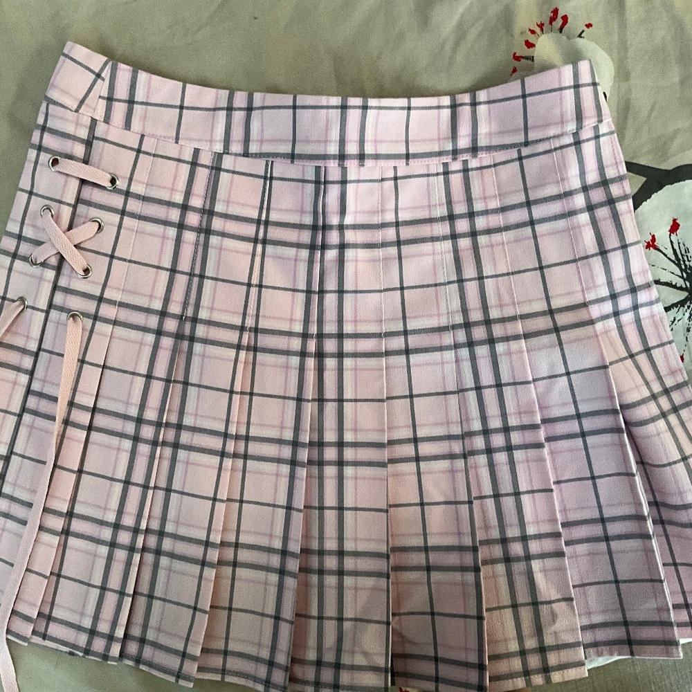 Skirt pleated plaid